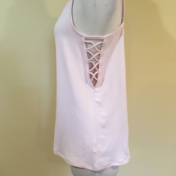 💥 CLEARANCE 💥 Open Criss Cross Sides Super Soft Blush Cami Top - Picture 4 of 5